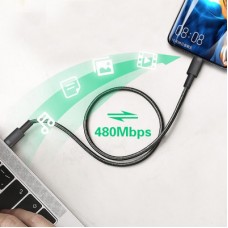 Дата кабель USB-C to USB-C 1.0m 100W braided black XO (NBQ199_С_Black) - Фото