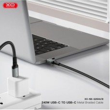 Дата кабель USB-C to USB-C 1.0m 240W black XO (NBQ264A_С_Black) - Фото