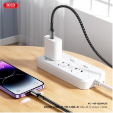 Дата кабель USB-C to USB-C 2.0m 240W black XO (NBQ264B_С_Black) - Фото