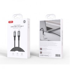 Дата кабель USB-C to USB-C 2.0m 240W black XO (NBQ264B_С_Black) - Фото