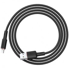 Дата кабель USB 2.0 AM to Lightning 1.2m 2.4A silicone C2-02 black Acefast (AFC2-02B) - Фото