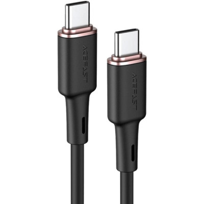 Дата кабель USB-C to USB-C 1.2m 3A 60 W silicone C2-03 black Acefast (6974316280729)