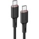 Дата кабель USB-C to USB-C 1.2m 3A 60 W silicone C2-03 black Acefast (6974316280729)