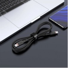 Дата кабель USB-C to USB-C 1.2m 3A 60 W silicone C2-03 black Acefast (6974316280729) - Фото