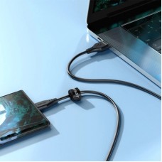 Дата кабель USB 2.0 AM to Micro 5P 1.2m 2.4A TPE C3-09 black Acefast (6974316280880) - Фото