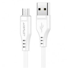 Дата кабель USB 2.0 AM to Micro 5P 1.2m 2.4A TPE C3-09 white Acefast (6974316280897) - Фото