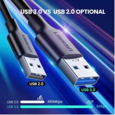 Дата кабель USB 3.0 AM to Type-C 1.0m US184 Black Ugreen (20882) - Фото