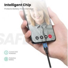 Дата кабель USB 2.0 AM to Micro 5P 1.0m US290 Aluminum Braid Black Ugreen (60146) - Фото
