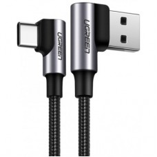 Дата кабель USB 2.0 AM to Type-C 1.0m US176 Both Angled 3A (Black) Ugreen (20856) - Фото
