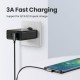 Дата кабель USB 2.0 AM to Type-C 1.0m US176 Both Angled 3A (Black) Ugreen (20856)