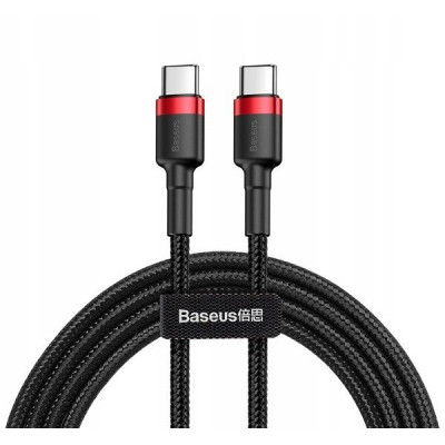 Дата кабель USB-C to USB-C 1.0m USB 3.1 3A red Baseus (CATKLF-G91)