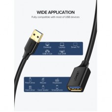 Дата кабель USB 3.0 AM/AF 2.0m US129 Black Ugreen (10373) - Фото