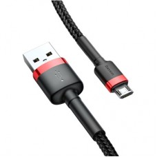 Дата кабель USB 2.0 AM to Micro 5P 3.0m 2A Red-Black Baseus (CAMKLF-H91) - Фото