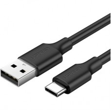 Дата кабель USB 2.0 AM to USB-C 0.5m 3.0A (18W) Nickel Plating US287 Black Ugreen (60115) - Фото