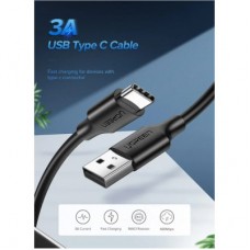 Дата кабель USB 2.0 AM to USB-C 0.5m 3.0A (18W) Nickel Plating US287 Black Ugreen (60115) - Фото