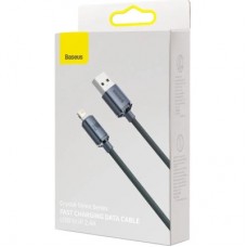Дата кабель USB 2.0 AM to Lightning 2.0m 2.4A black Baseus (CAJY000101) - Фото