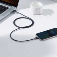 Дата кабель USB 2.0 AM to Lightning 2.0m 2.4A black Baseus (CAJY000101) - Фото