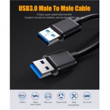 Дата кабель USB 3.0 AM/AM 2.0m 5Gbps black Essager (EXCAA-YTD01) - Фото