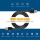 Дата кабель USB 3.0 AM/AM 0.5m 5Gbps black Essager (EXCAA-YTB01)