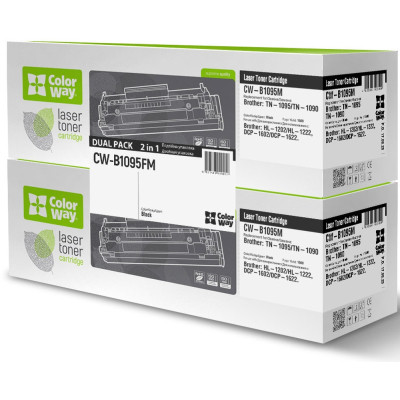 Картридж ColorWay Brother TN1095 HL-1202/DCP-1602 DUAL PACK 2x1,5K (CW-B1095FM)