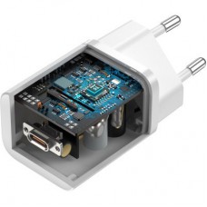 Зарядний пристрій Baseus 1xUSB 25 W (USB-C) + Cable Type-C white (TZCCSUP-L02) - Фото