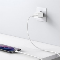 Зарядний пристрій Baseus 1xUSB 25 W (USB-C) + Cable Type-C white (TZCCSUP-L02) - Фото