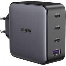 Зарядний пристрій Ugreen 4xUSB 100 W GAN (USB-A+3*USB-C) Tech Fast Charger CD226 Grey (90575) - Фото