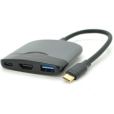 Концентратор Voltronic USB-C 3-in-1 USB 3.0 + USB-C + HDMI 0.23m black (YT-HTC3in1) - Фото
