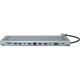 Концентратор Voltronic USB-C 12-in-1 USB-C + 2xUSB 2.0 + USB 3.0 + 2xHDMI + VGA + SD/TF + RJ45 + 3.5mm + PD 0.1m silver
