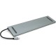 Концентратор Voltronic USB-C 12-in-1 USB-C + 2xUSB 2.0 + USB 3.0 + 2xHDMI + VGA + SD/TF + RJ45 + 3.5mm + PD 0.1m silver