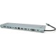 Концентратор Voltronic USB-C 12-in-1 USB-C + 2xUSB 2.0 + USB 3.0 + 2xHDMI + VGA + SD/TF + RJ45 + 3.5mm + PD 0.1m silver