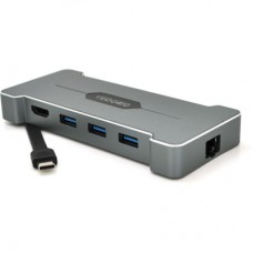 Концентратор VEGGIEG USB-C 5-in-1 USB-C + 3xUSB 3.0 + HDMI + RJ45 silver (TC06) - Фото