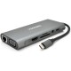 Концентратор VEGGIEG USB-C 7-in-1 USB-C + 3xUSB 3.0 + HDMI + 3.5mm + SD/TF + RJ45 0.1m silver (TC11-S)