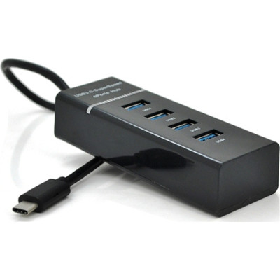 Концентратор Voltronic USB-C to 4xUSB 3.0 0.2 m black (YT-TC3H4-B20/12940)