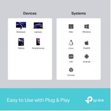 Концентратор TP-Link USB-C 3-in-1 1xUSB 3.0 + 1xUSB-C PD 100W + 1xHDMI (UH3020C) - Фото
