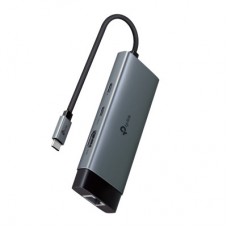 Концентратор TP-Link USB 3.0 6-in-1 2xUSB 3.0 + 1xUSB-C + 1xHDMI + 1xRJ45 + PD 100W (UH6120C) - Фото