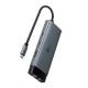 Концентратор TP-Link USB 3.0 6-in-1 2xUSB 3.0 + 1xUSB-C + 1xHDMI + 1xRJ45 + PD 100W (UH6120C)