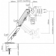 Кронштейн Brateck LDT25-C012 - Фото
