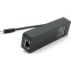 Концентратор Voltronic USB-C to 3xUSB 3.0 + RJ45 1000Mbps black (YT-TCA3H3+Et-W)