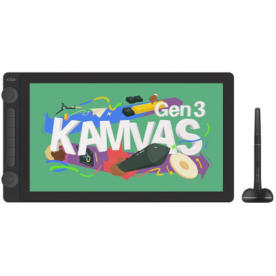Графический планшет Huion Kamvas 16 Gen3 Black + перчатка (GS1563)