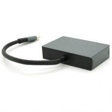 Концентратор Voltronic USB-C 2-in-1 HDMI + VGA 0.23m silver (YT-HTC2in1) - Фото