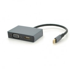 Концентратор Voltronic USB-C 2-in-1 HDMI + VGA 0.23m silver (YT-HTC2in1) - Фото