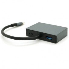 Концентратор Voltronic USB-C 4-in-1 USB 3.0 + USB-C + HDMI + VGA 0.23m silver (YT-HTC4in1) - Фото