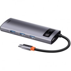 Концентратор Baseus USB3.1 Type-C to USB Type C PD 100W/HDMI 4K 60 Hz/3*USB 3.2 Gen1/ 5in1 (CAHUB-CX0G) - Фото