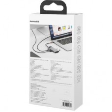 Концентратор Baseus USB3.1 Type-C to USB Type C PD 100W/HDMI 4K 60 Hz/3*USB 3.2 Gen1/ 5in1 (CAHUB-CX0G) - Фото