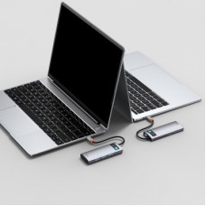 Концентратор Baseus USB3.1 Type-C to USB Type C PD 100W/HDMI 4K 60 Hz/3*USB 3.2 Gen1/ 5in1 (CAHUB-CX0G) - Фото