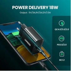 Зарядний пристрій Ugreen CD137 20 W Type-C PD Charger (Black) (10191) - Фото