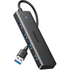 Концентратор Ugreen USB 3.0 to 4хUSB 3.0 0.15m Space Gray CM219 (25851) - Фото