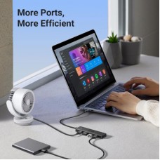 Концентратор Ugreen USB 3.0 to 4хUSB 3.0 0.15m Space Gray CM219 (25851) - Фото
