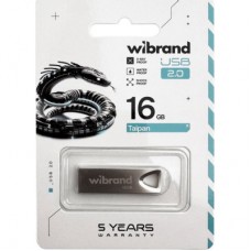 USB флеш накопитель Wibrand 16GB Taipan Silver USB 2.0 (WI2.0/TA16U2S) - Фото